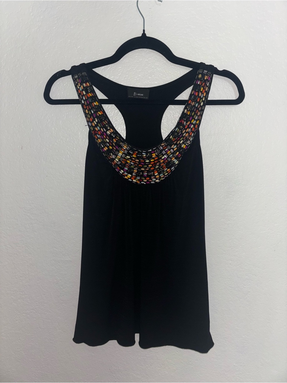 Rainbow Beaded Scoop Neck Women's Blank Tank Top